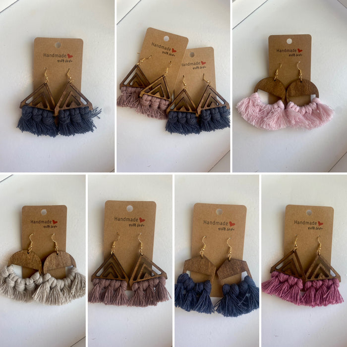 Handmade macrame earrings