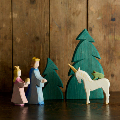 Handmade Wooden Princess for Frog King