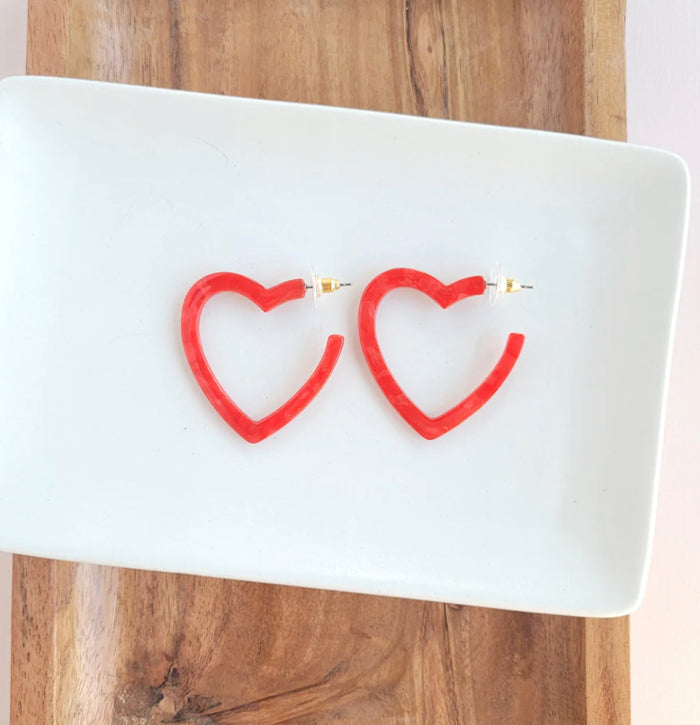 Heart acrylic hoops SS 11.30