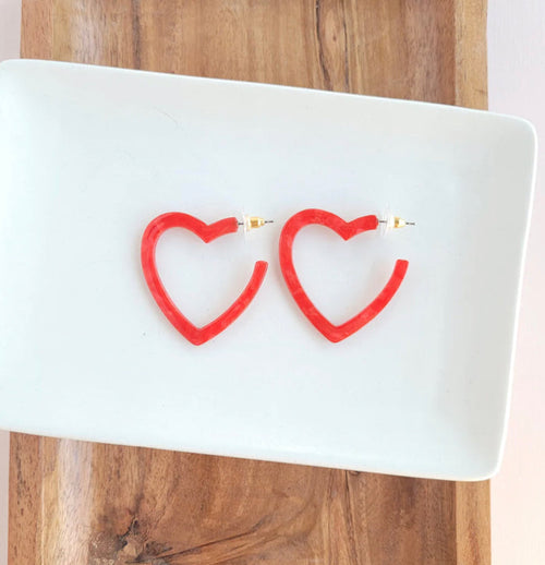 Heart acrylic hoops SS 11.30