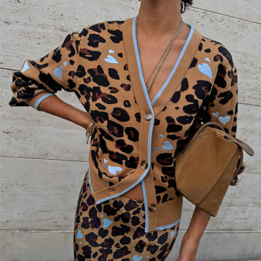 Heart Leopard Cardigan