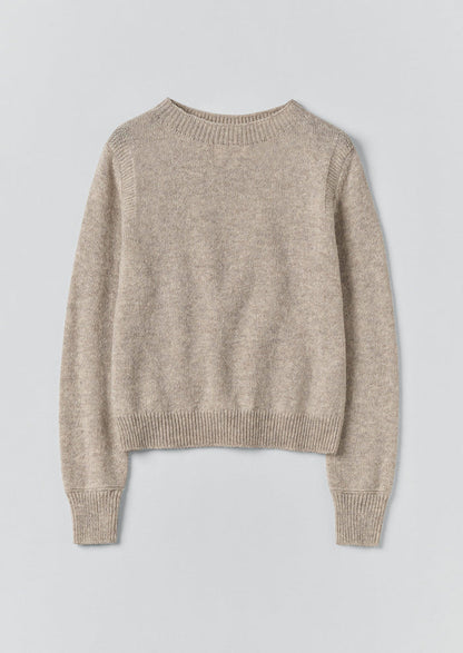 Heathery Wool Sweater | Oatmeal