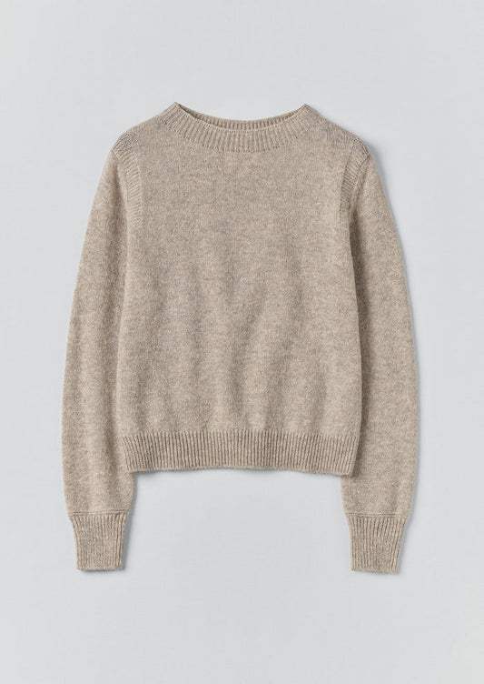 Heathery Wool Sweater | Oatmeal