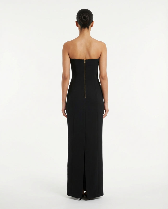 high-neck embellished cape gown – CONSTELLATION