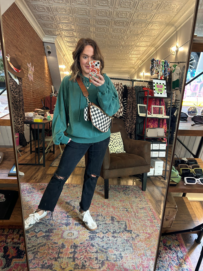 HIGH RISE CROP SLIM STRAIGHT JEANS