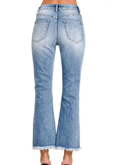 High Rise Straight Denim Jeans