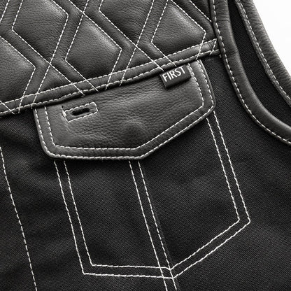 Hunt Club Vest Black / White Stiching: The Hunt Club is one of our most popular club style vests, for good reason! With a 20o