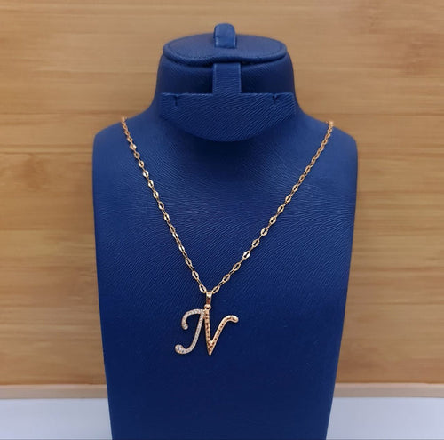 Initial Pendant Necklace -N