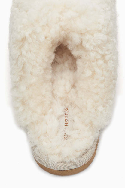 Cream Sheepskin Jenny Slipper - Interior Lining Close-Up | Ulla Johnson