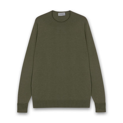 John Smedley - Marcus Crewneck in Mansfield Green - Nigel Clare