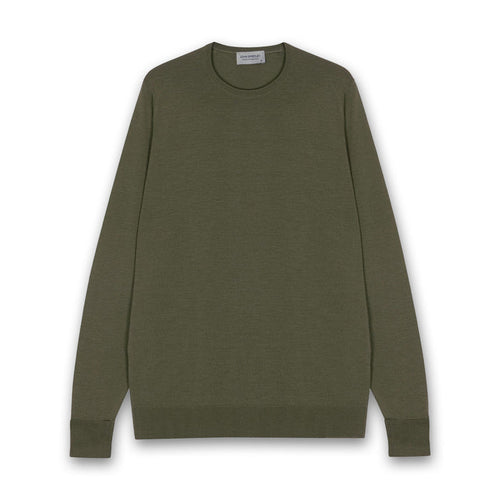 John Smedley - Marcus Crewneck in Mansfield Green - Nigel Clare