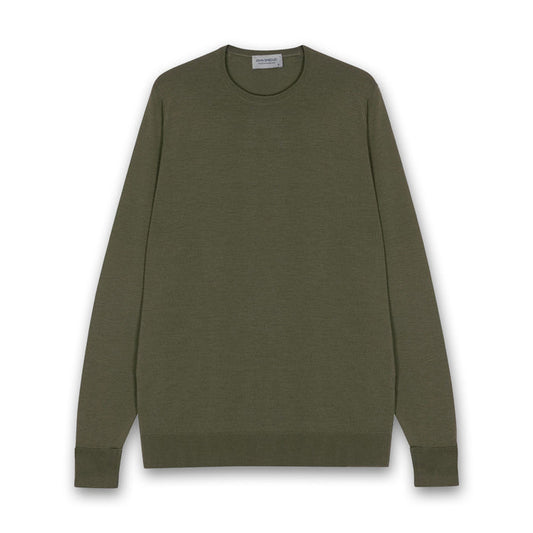 John Smedley - Marcus Crewneck in Mansfield Green - Nigel Clare