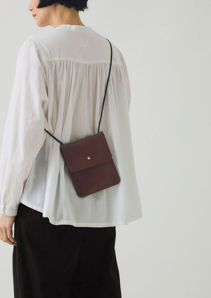 Kate Sheridan Leather Erin Pouch | Chestnut