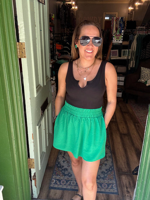 Kelly green skort