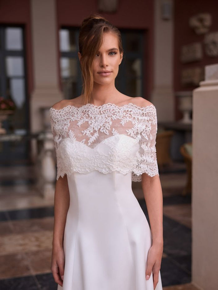 Lace Bridal Cape Shawl - Accessory - Bianco Evento