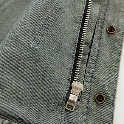 Ladies Lexi Blue Denim Vest: The Lexi is a clean, simple club style vest in our soft, comfy washed denim
