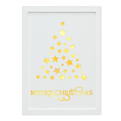 Light Up LED Merry Christmas Xmas Wall Plaques Decorations Tree
