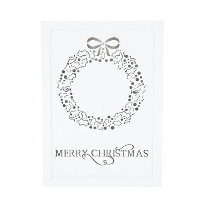 Light Up LED Merry Christmas Xmas Wall Plaques Decorations