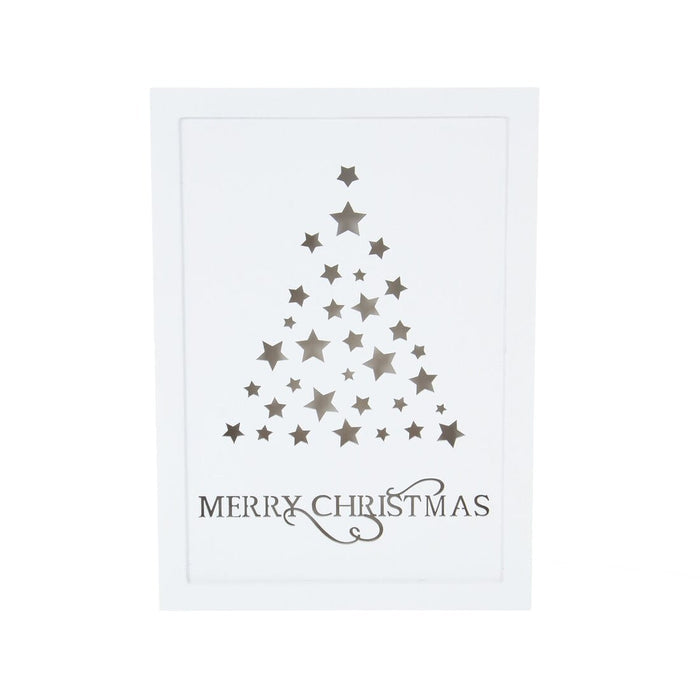 Light Up LED Merry Christmas Xmas Wall Plaques Decorations