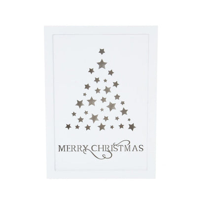 Light Up LED Merry Christmas Xmas Wall Plaques Decorations