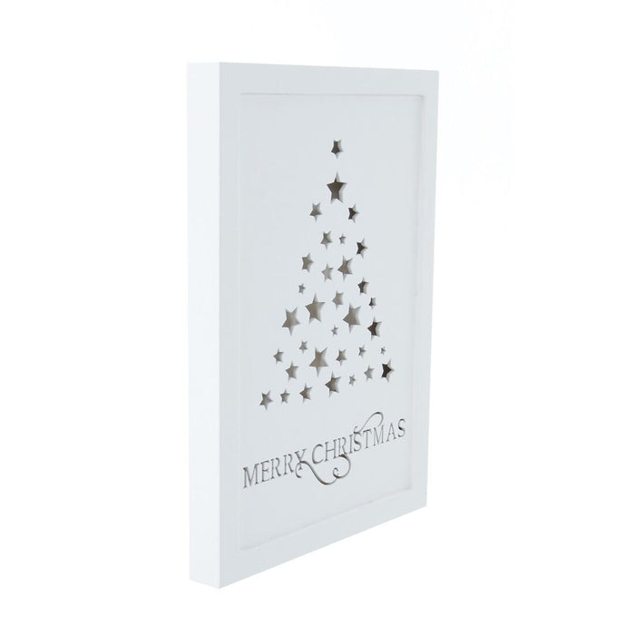 Light Up LED Merry Christmas Xmas Wall Plaques Decorations