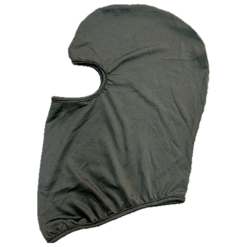 Black motorcycle balaclava face mask for riding, providing full head and neck coverage.