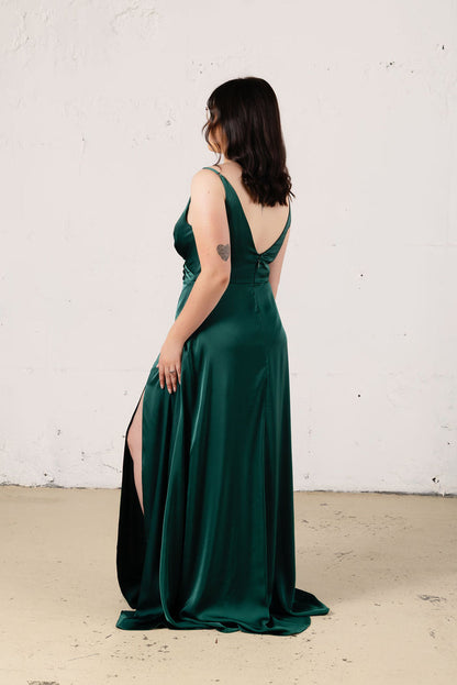 Lila Satin Dress - Dress - JOUNE