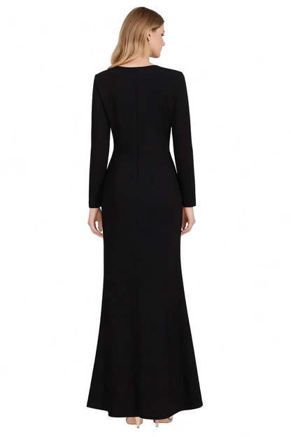 long-sleeve mermaid dress with crystal vine embroidery – LUMINA