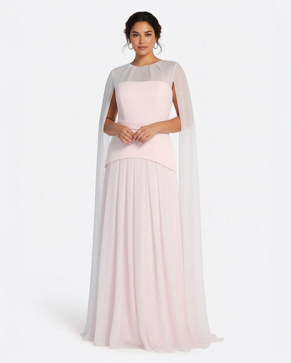 Long Sleeve Multi-Layer Dress - BLUSH-1