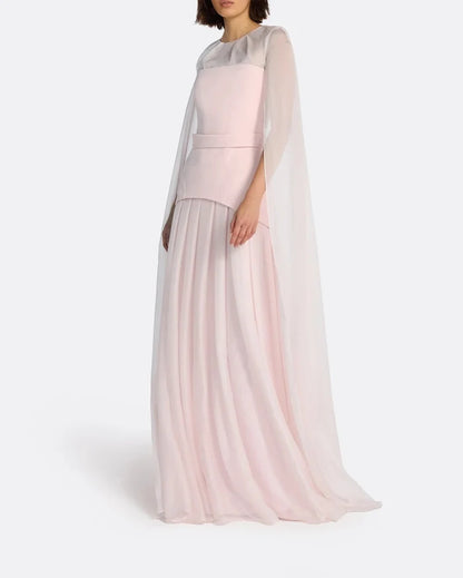 Long Sleeve Multi-Layer Dress - BLUSH-1