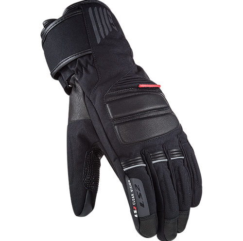 LS2 Frost Gloves: SPECIFICATIONSCONSTRUCTIONTextile » Goatskin Leather » Hipora® Waterproof Membrane » Thermal LiningFEATURES