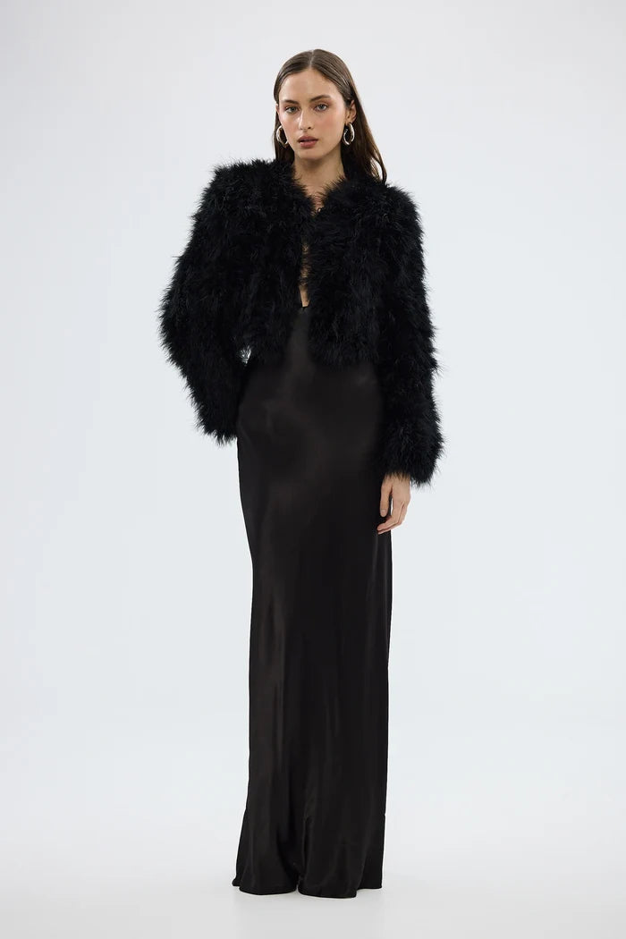 Manhattan Crop Jacket Black