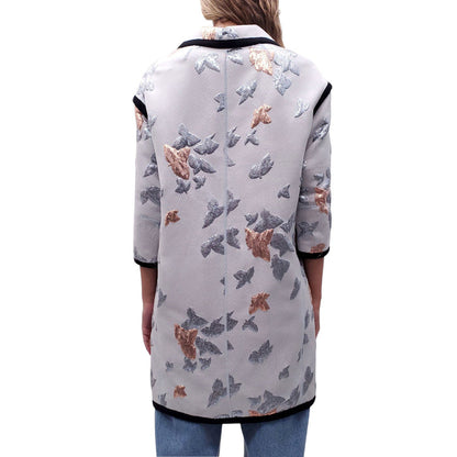 MARC JACOBS RUNWAY LIGHT BLUE METALLIC PATTERNED JACKET - SIZE 4