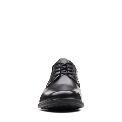 Mens - Tilden Plain Black Leather