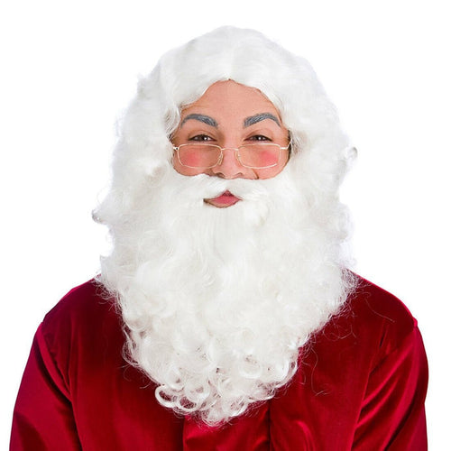 Mens Christmas Deluxe Santa Set Fancy Dress Party Costume