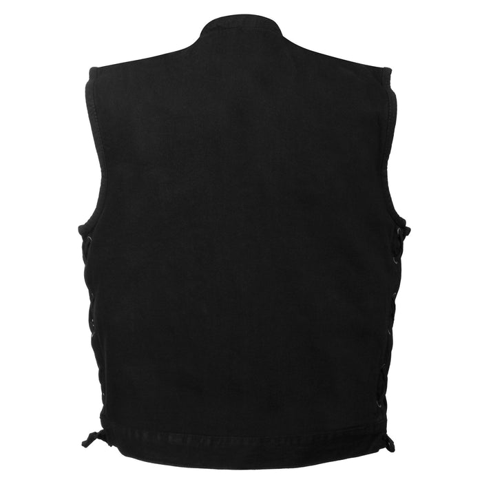 Men's Laced Denim Club Vest: Features:

Men's Side Lace Denim Club Style Vest w/ Hidden Zipper
14