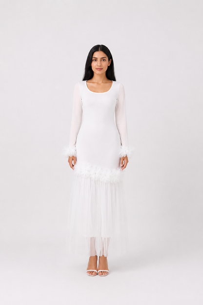 Midnight Bloom Mermaid Dress - Glamour