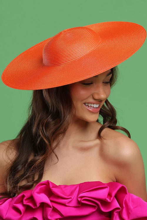 Mona Plate Hat Orange - Accessory - Morgan and Taylor