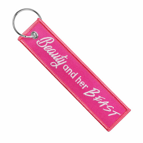 Motorcycle Key Chain - Beauty And Her Beast Pink: Dimensions: 4
