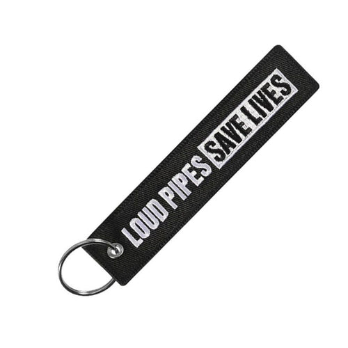 Motorcycle Key Chain - Loud Pipes Save Lives: Dimensions: 4