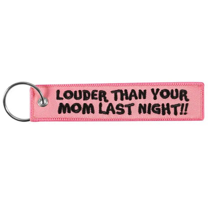 Motorcycle Key Chain - Louder Than Your Mom Pink: Dimensions: 4