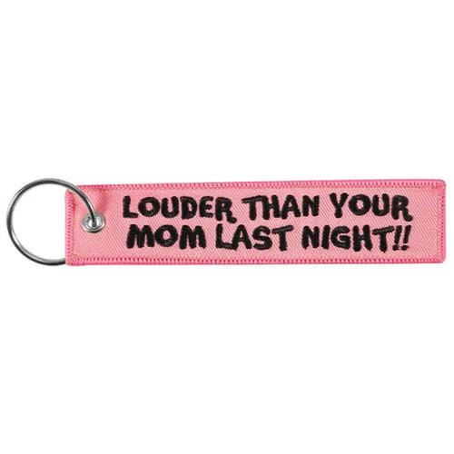 Motorcycle Key Chain - Louder Than Your Mom Pink: Dimensions: 4