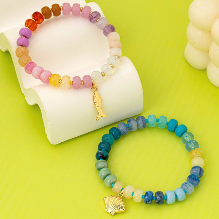 Nautical Multi-Color Beaded Bracelet