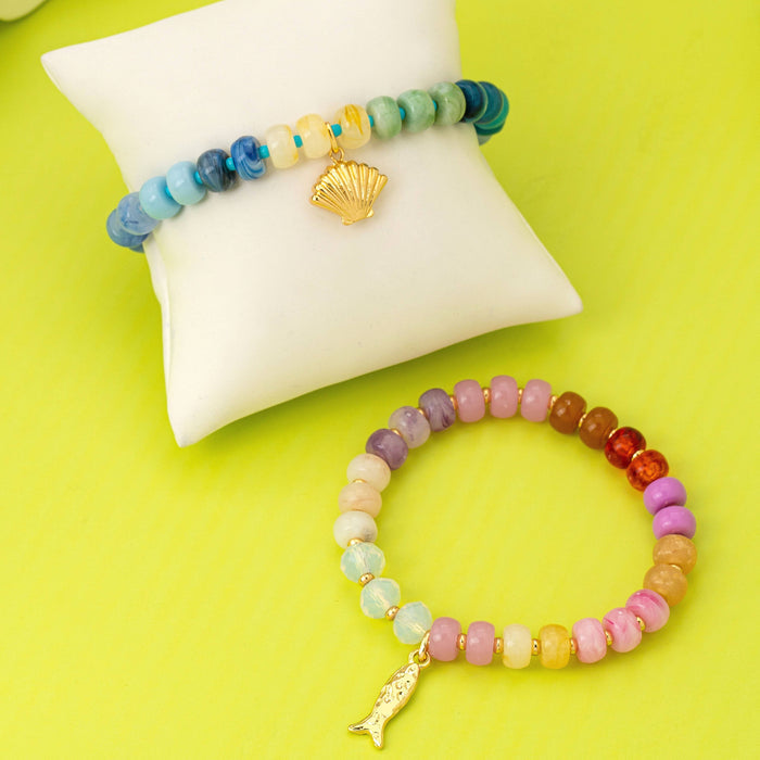 Nautical Multi-Color Beaded Bracelet