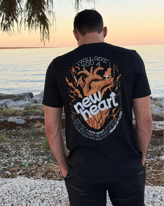 New Heart & Spirit Tee – Ezekiel 36:26 Christian Shirt - Holy Looks