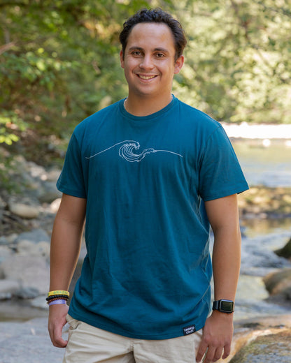 NEW WAVE - Unisex 100% Organic Cotton Tee - Ocean Blue