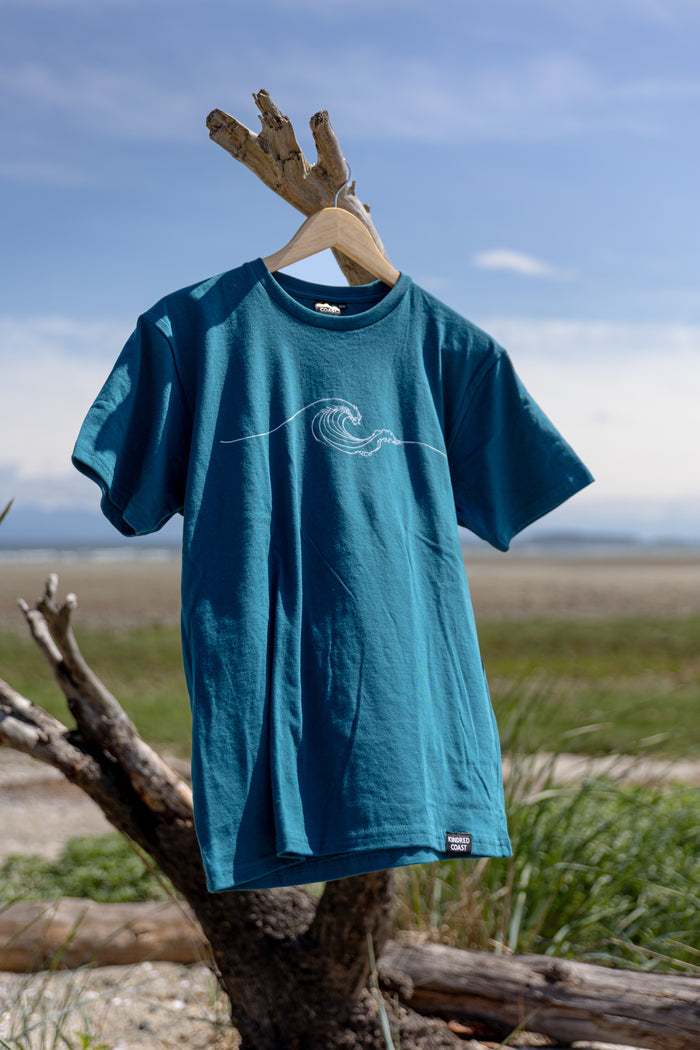 NEW WAVE - Unisex 100% Organic Cotton Tee - Ocean Blue