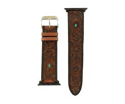 Nocona Floral Tooled Watch Band