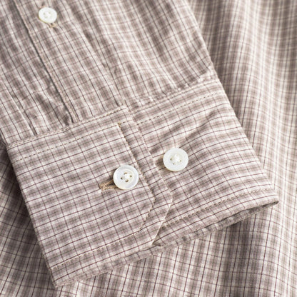 Norse Projects - Algot Poplin Check Shirt in Walnut - Nigel Clare