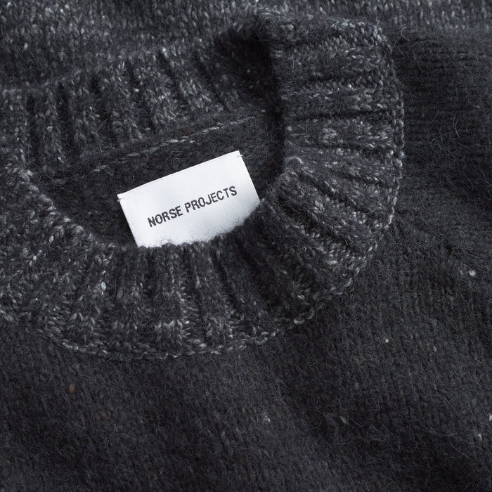 Norse Projects - Ulf Fairisle Sweater in Grey Melange - Nigel Clare